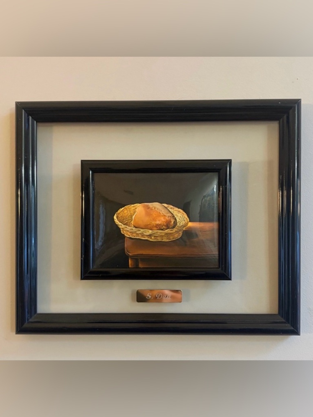 2000 Vintage Salvador Dali The Basket of Bread Framed Art Print, Artwork
